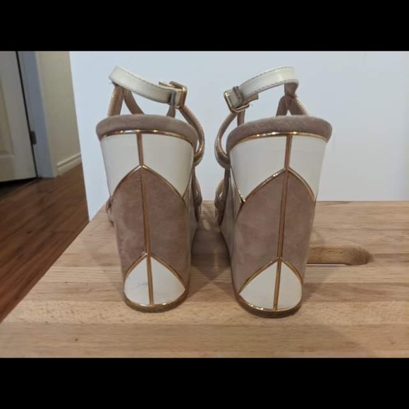 Salvatore Ferragamo, suede wedge sandal, size 6.5 - Picture 3 of 5